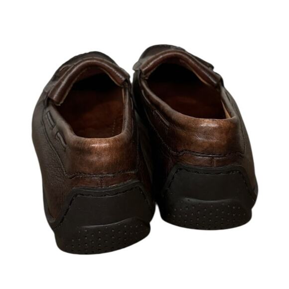 JOHNSON & MURPHY Leather Slip On Tassel Loafer Mens SZ 10 - Picture 3 of 11